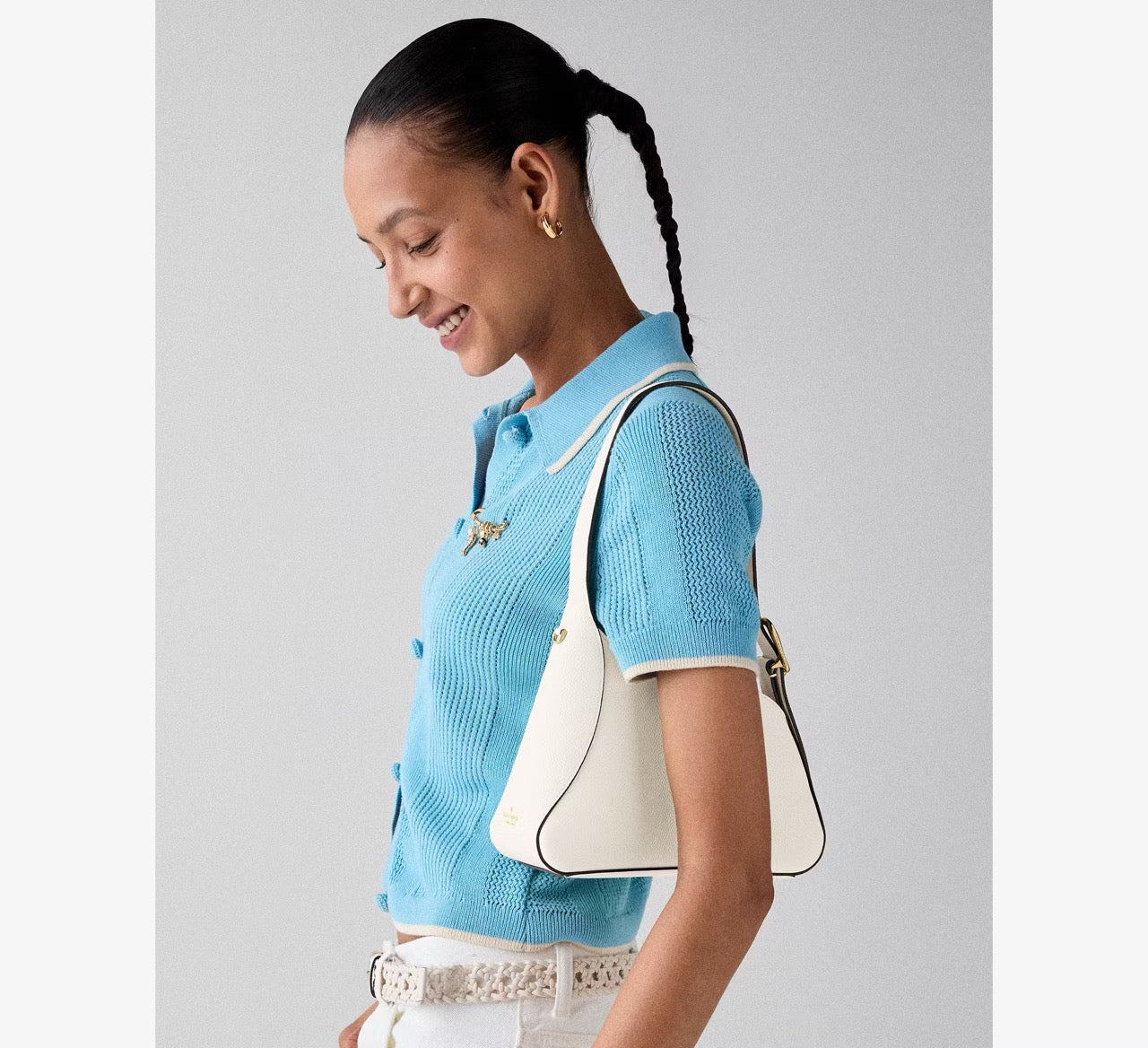 [INCOMING ETA 30 DAYS] Kate Spade 454 Sculpted Shoulder Bag in Meringue (KO415)