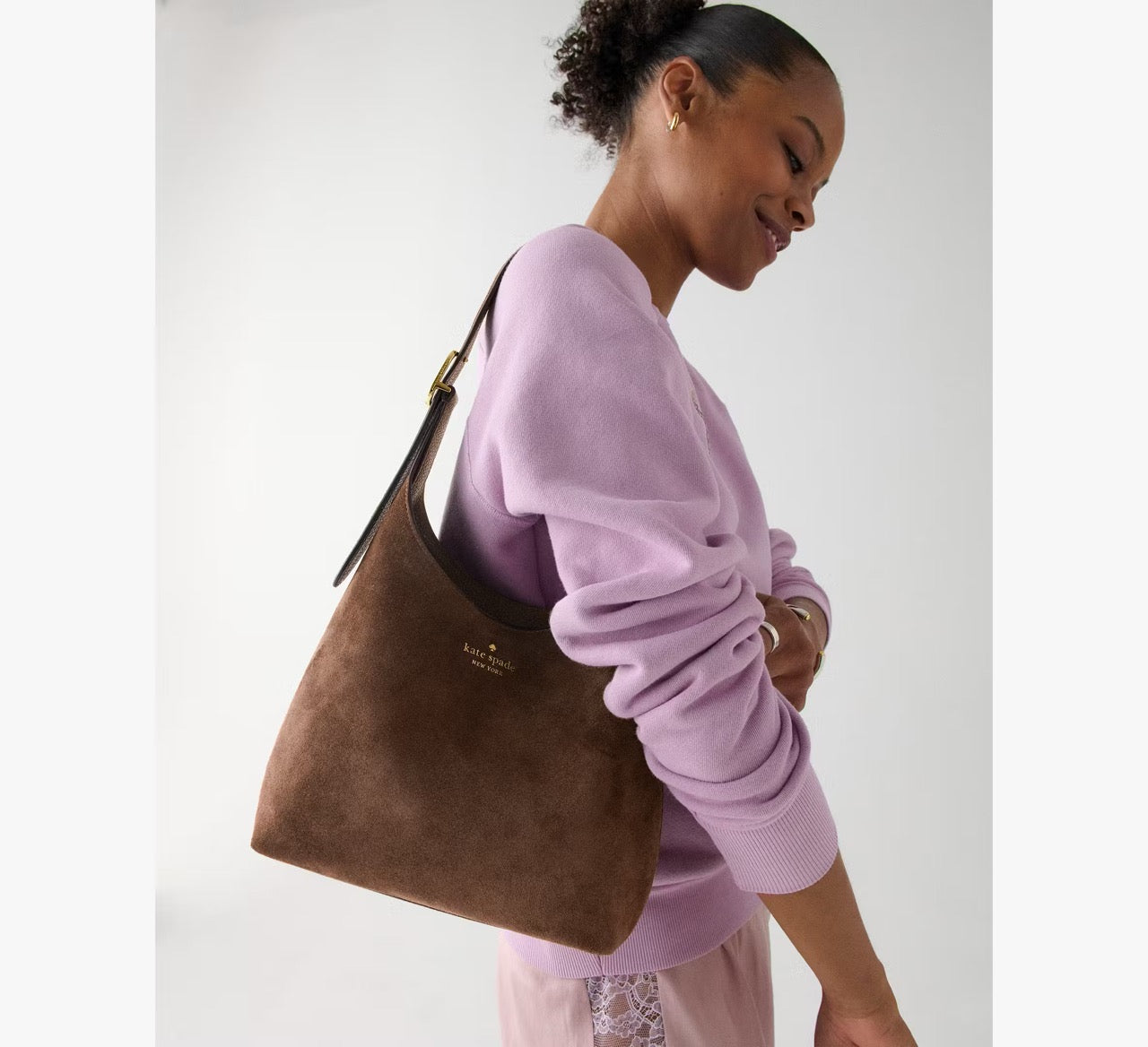 [READY STOCK MY] Kate Spade 454 Small Shoulder Bag in Hot Fudge (KM472)