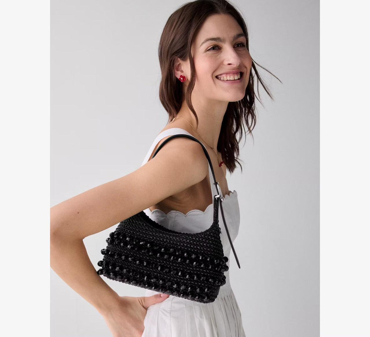 [INCOMING ETA 30 DAYS] Kate Spade 454 Straw Mini Crossbody Bag in Black (KO414)