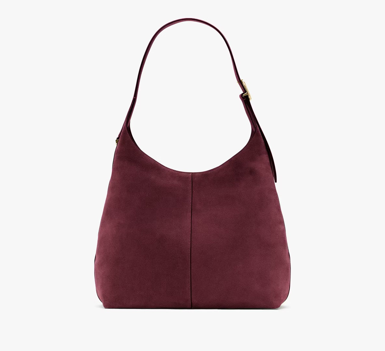 [READY STOCK MY] Kate Spade 454 Suede Large Shoulder Bag in Dark Merlot (KM151)