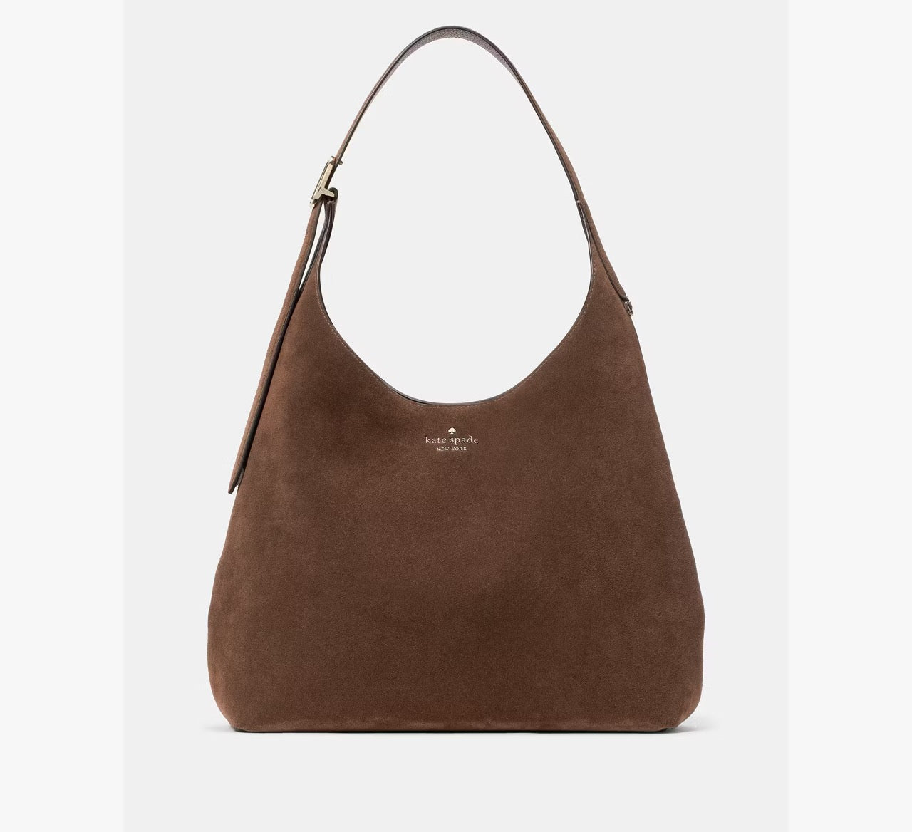 [READY STOCK MY] Kate Spade 454 Suede Large Shoulder Bag in Hot Fudge (KM151)