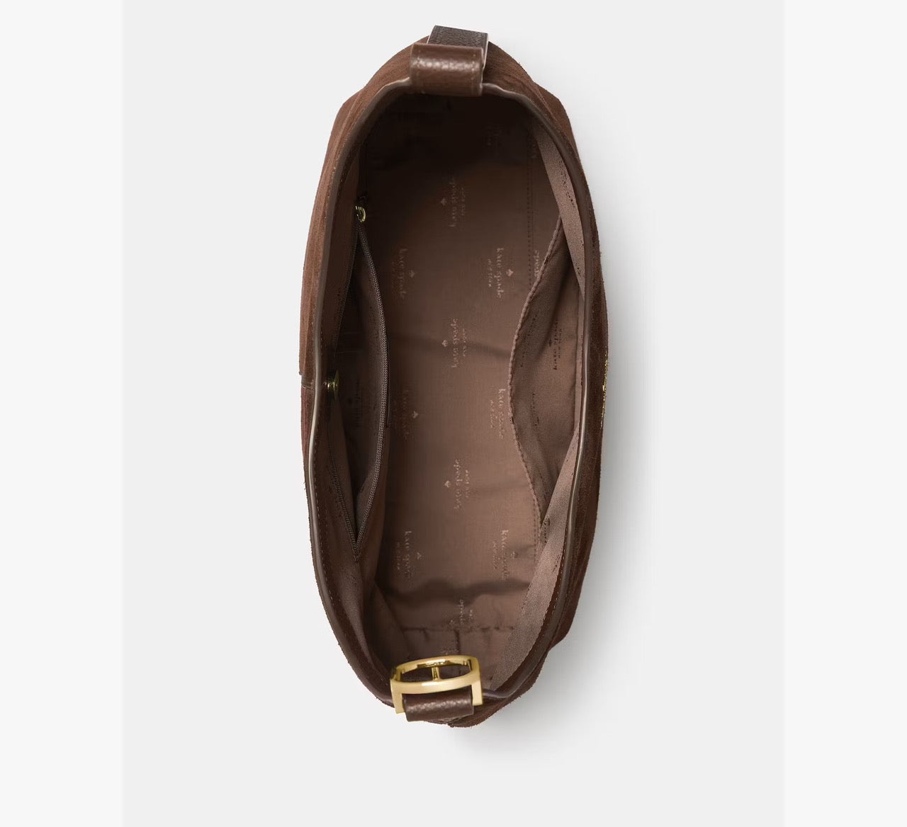 [READY STOCK MY] Kate Spade 454 Suede Large Shoulder Bag in Hot Fudge (KM151)