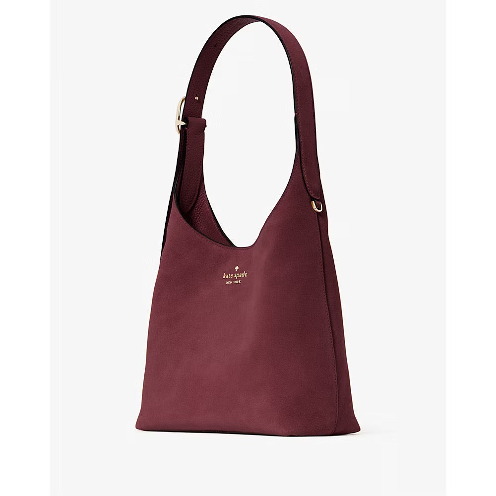 [INCOMING ETA 30 DAYS] Kate Spade 454 Suede Small Shoulder Bag in Merlot (KM472)
