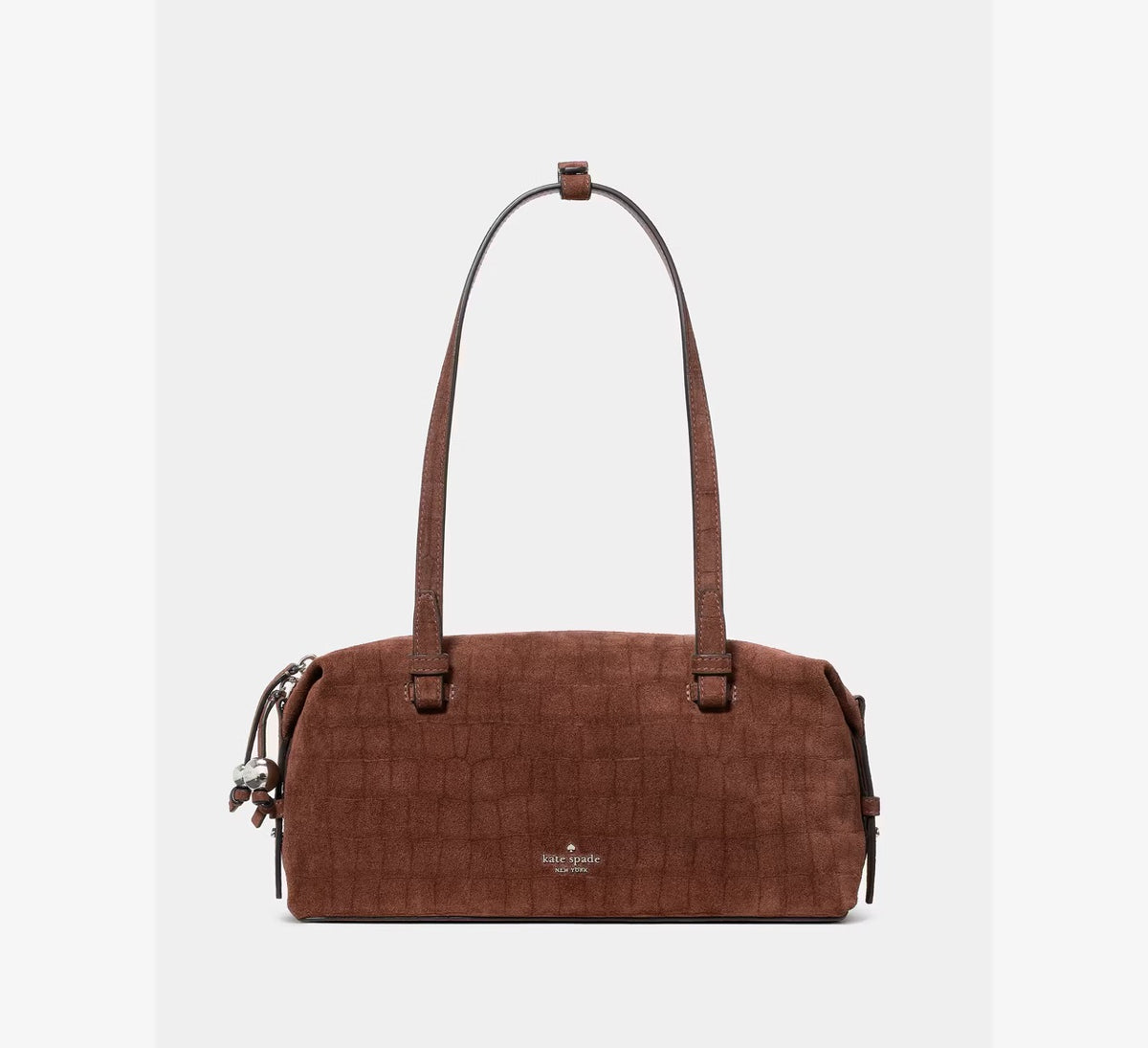 [WEB EXCLUSIVE][READY STOCK MY] Kate Spade Billie Suede Croc Shoulder Bag in Chocolate (KP881)