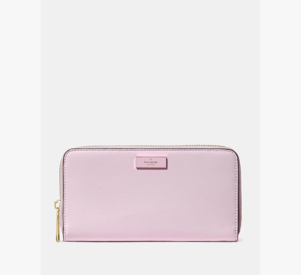 [READY STOCK MY] Kate Spade Bridget Crinkle Patent Large Continental Wallet in Lilac Moonlight (KM549)