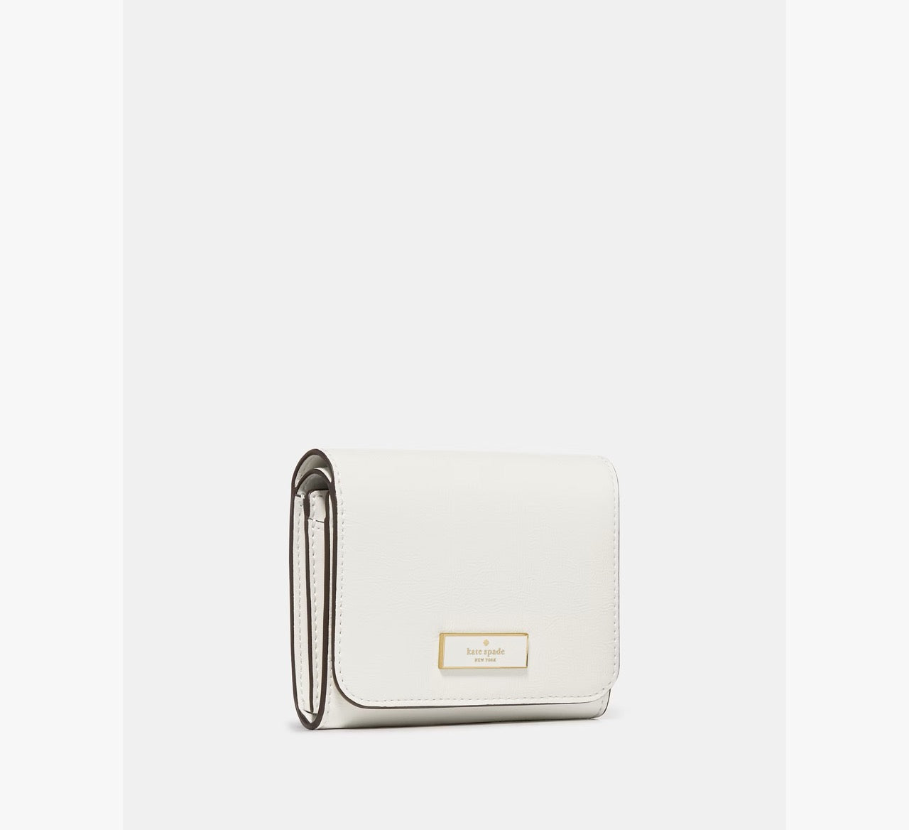 [INCOMING ETA 30 DAYS] Kate Spade Bridget Crinkle Patent Small L-zip Wallet in Meringue (KM547)