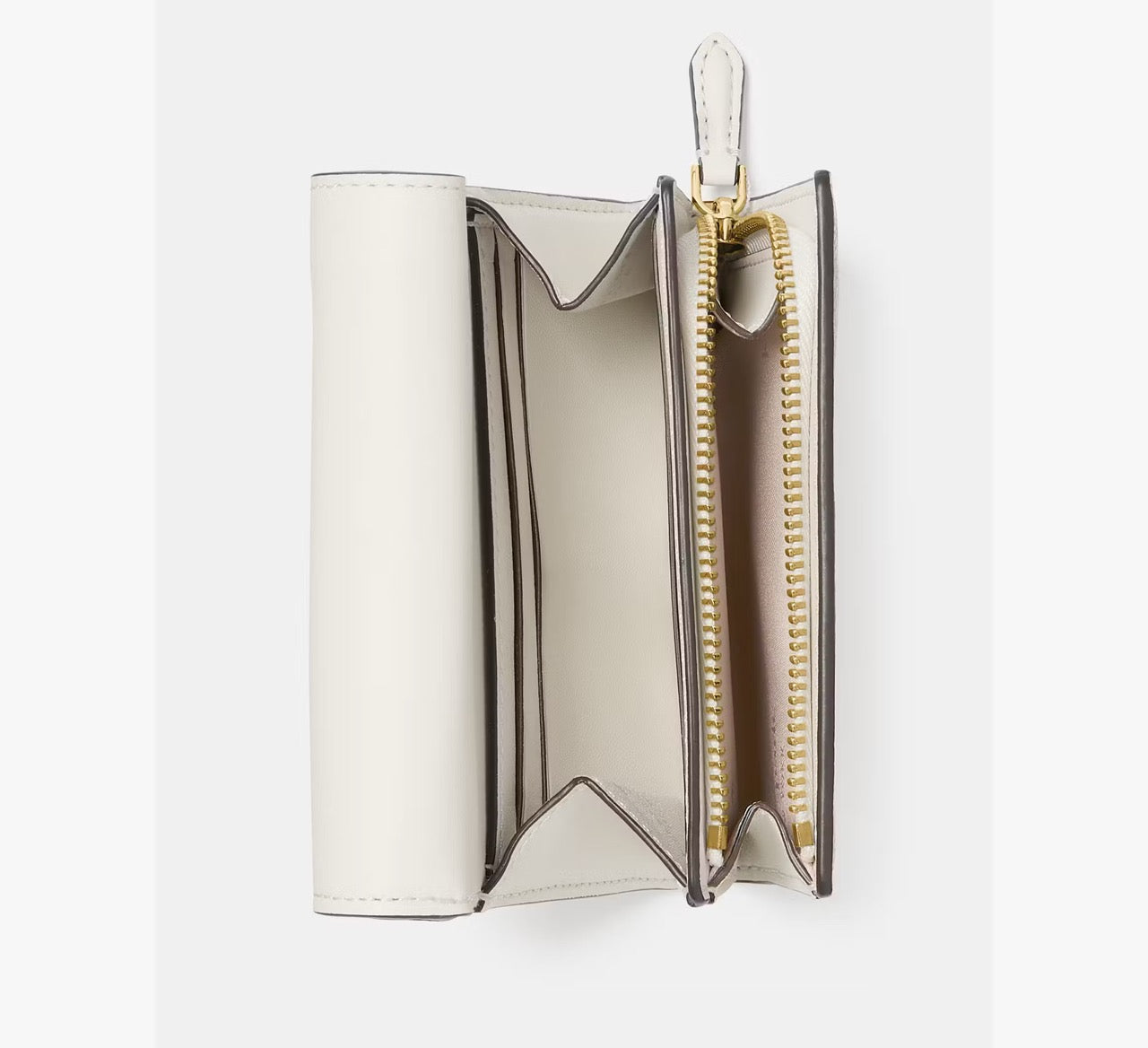 [INCOMING ETA 30 DAYS] Kate Spade Bridget Crinkle Patent Small L-zip Wallet in Meringue (KM547)