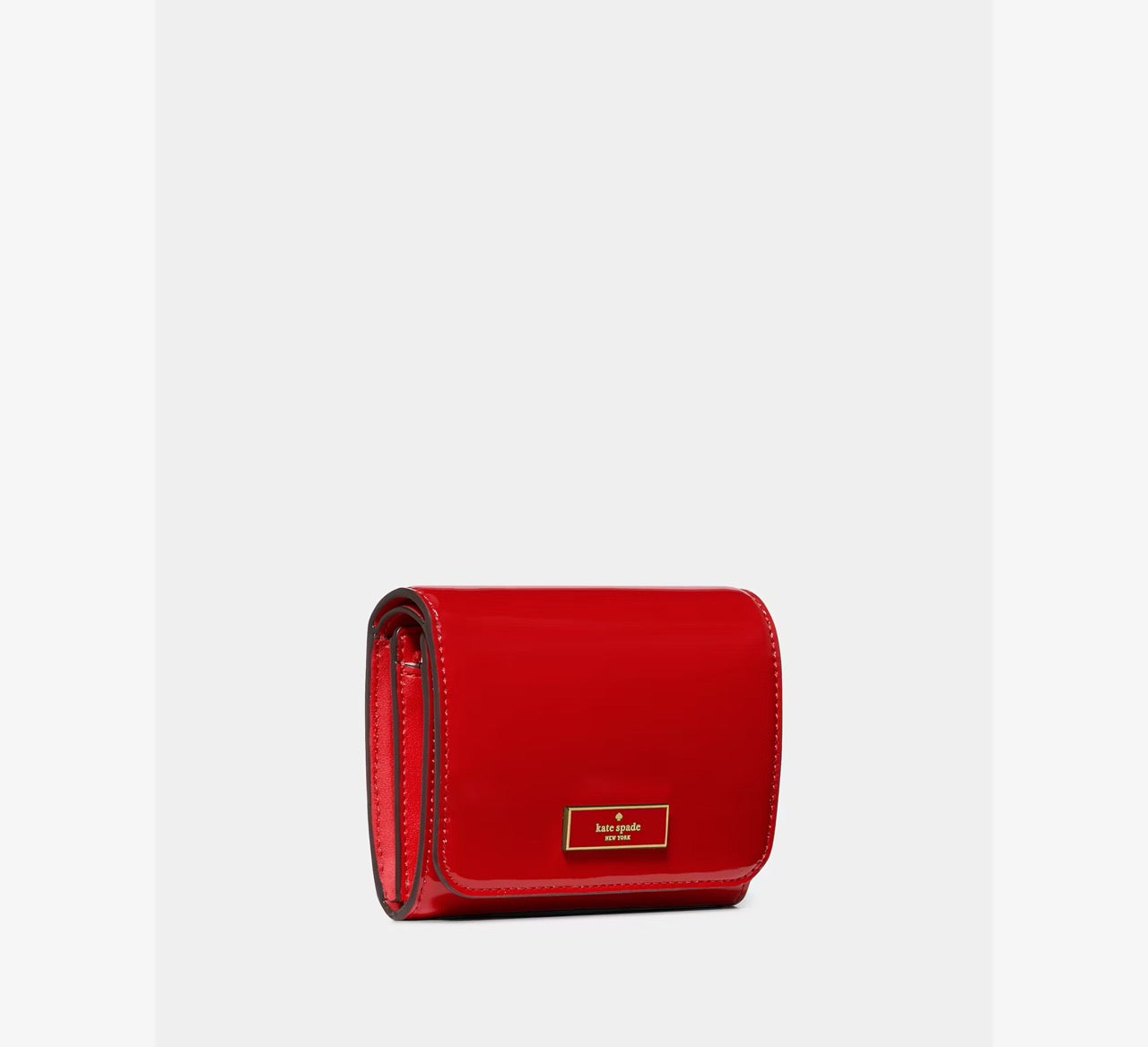 [READY STOCK MY] Kate Spade Bridget Patent Small L-zip Wallet in KS Bright Red (KN254)