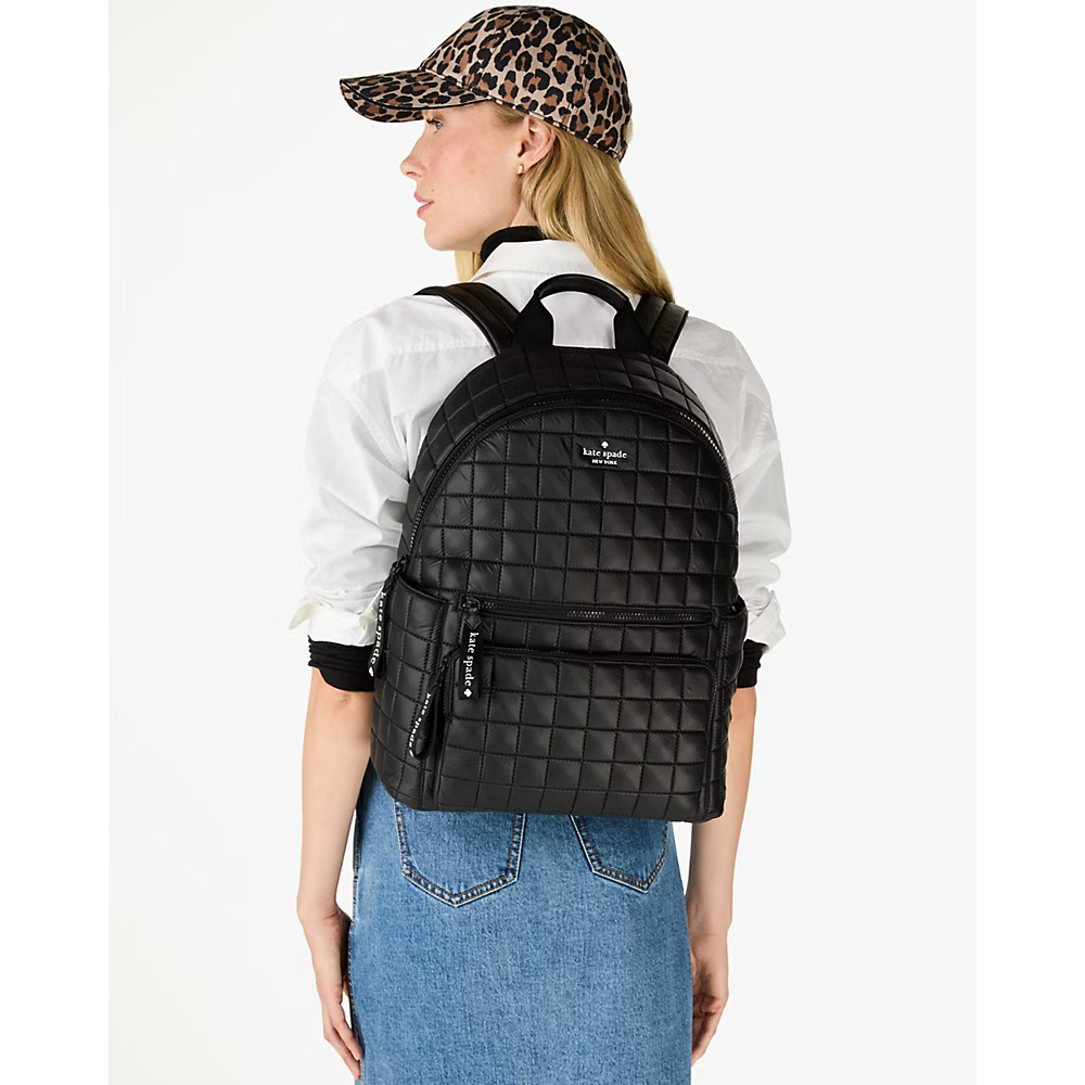 [INCOMING ETA END NOV 2024] Kate Spade Camden Quilted Large Backpack in Black (KH404)