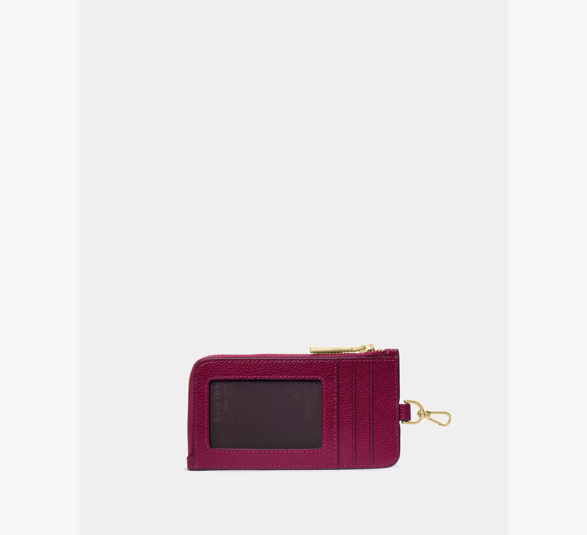 [READY STOCK MY] Kate Spade Card Case Lanyard in Dark Raspberry (KP247)