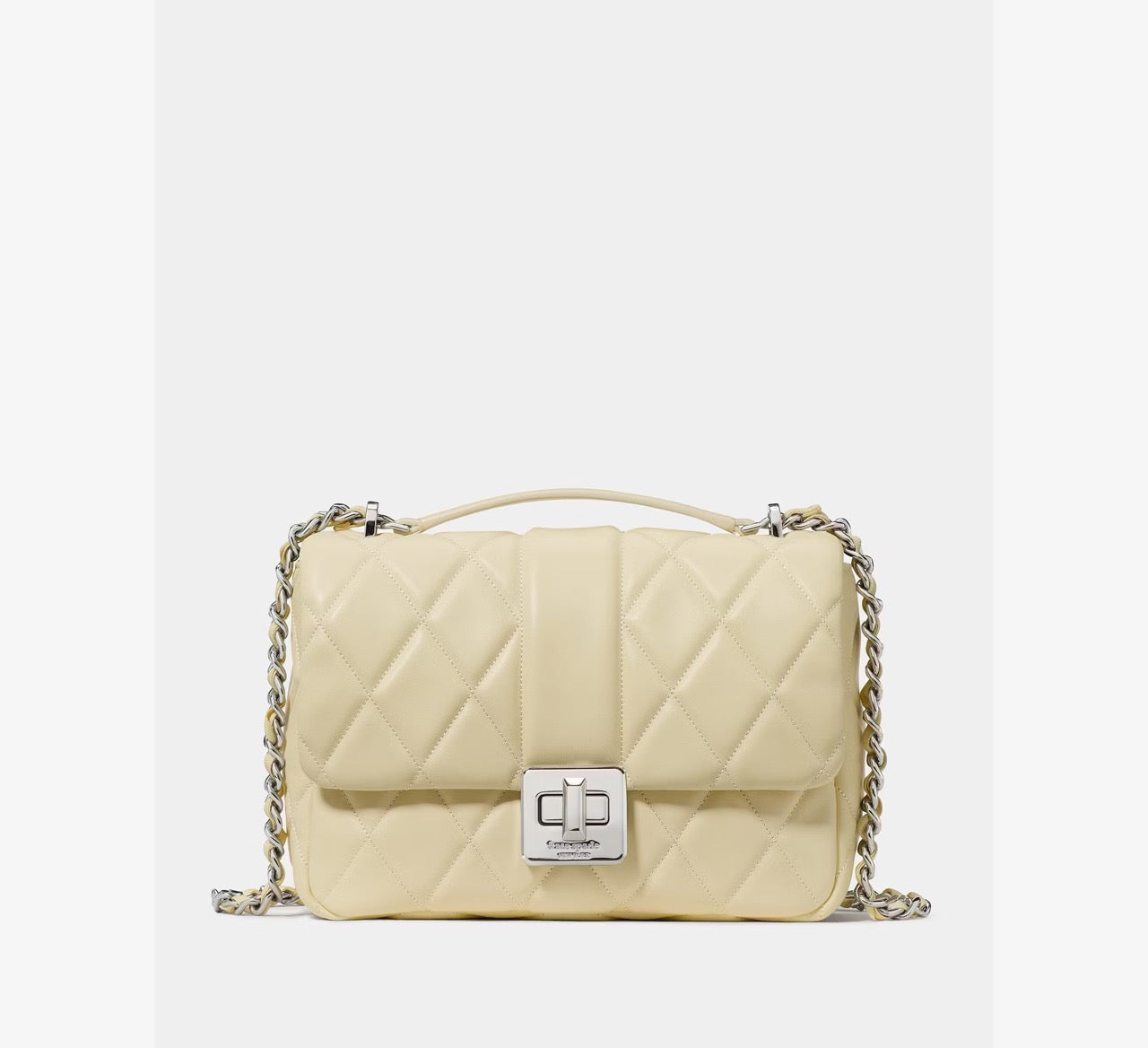 [READY STOCK MY] Kate Spade Carey Quilted Crossbody Bag in Lemon Fondant (KN592)