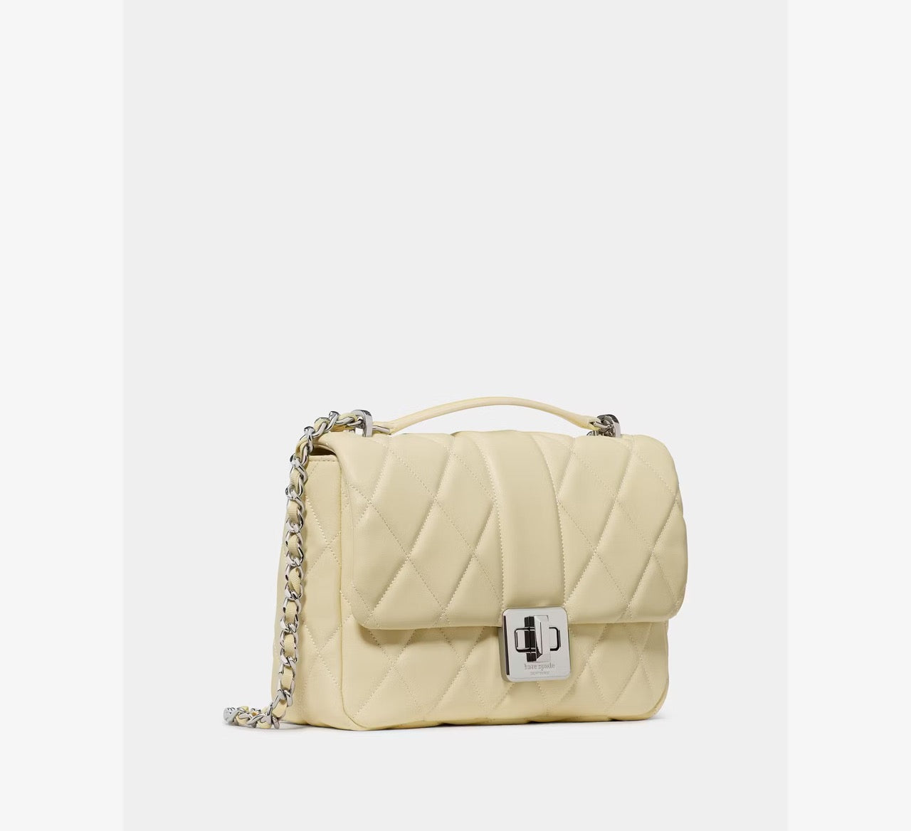 [READY STOCK MY] Kate Spade Carey Quilted Crossbody Bag in Lemon Fondant (KN592)