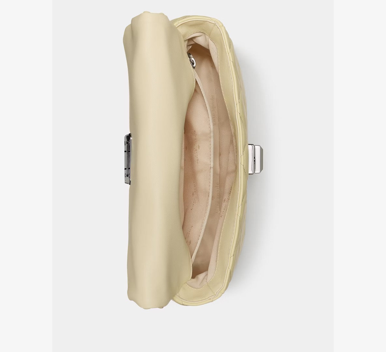 [READY STOCK MY] Kate Spade Carey Quilted Crossbody Bag in Lemon Fondant (KN592)