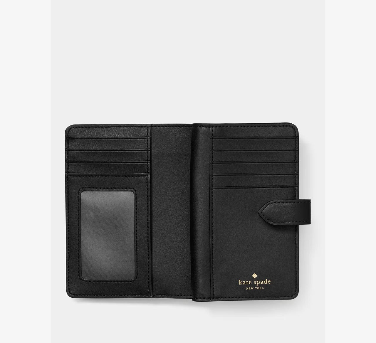 [READY STOCK MY] Kate Spade Carey Quilted Medium Bifold Wallet in Black (KN755)