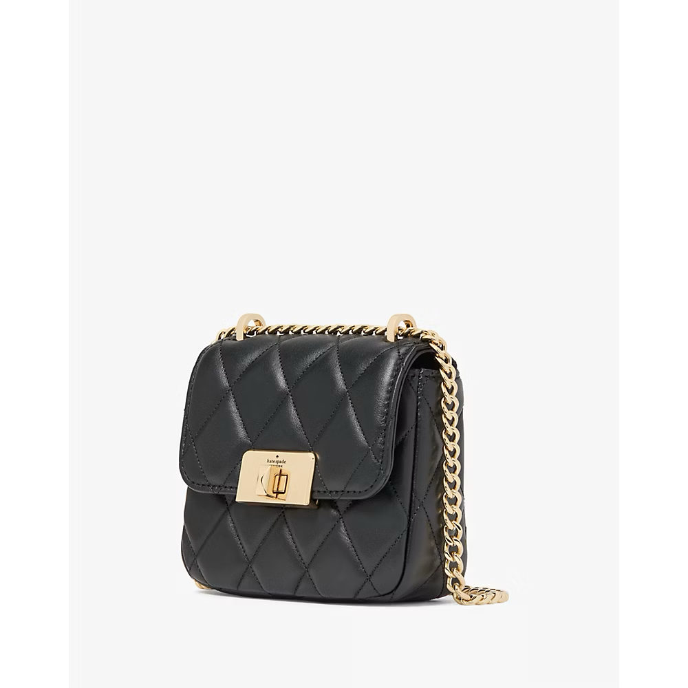 [INCOMING ETA 30 DAYS] Kate Spade Carey Quilted Micro Flap Crossbody in Black (KJ956)