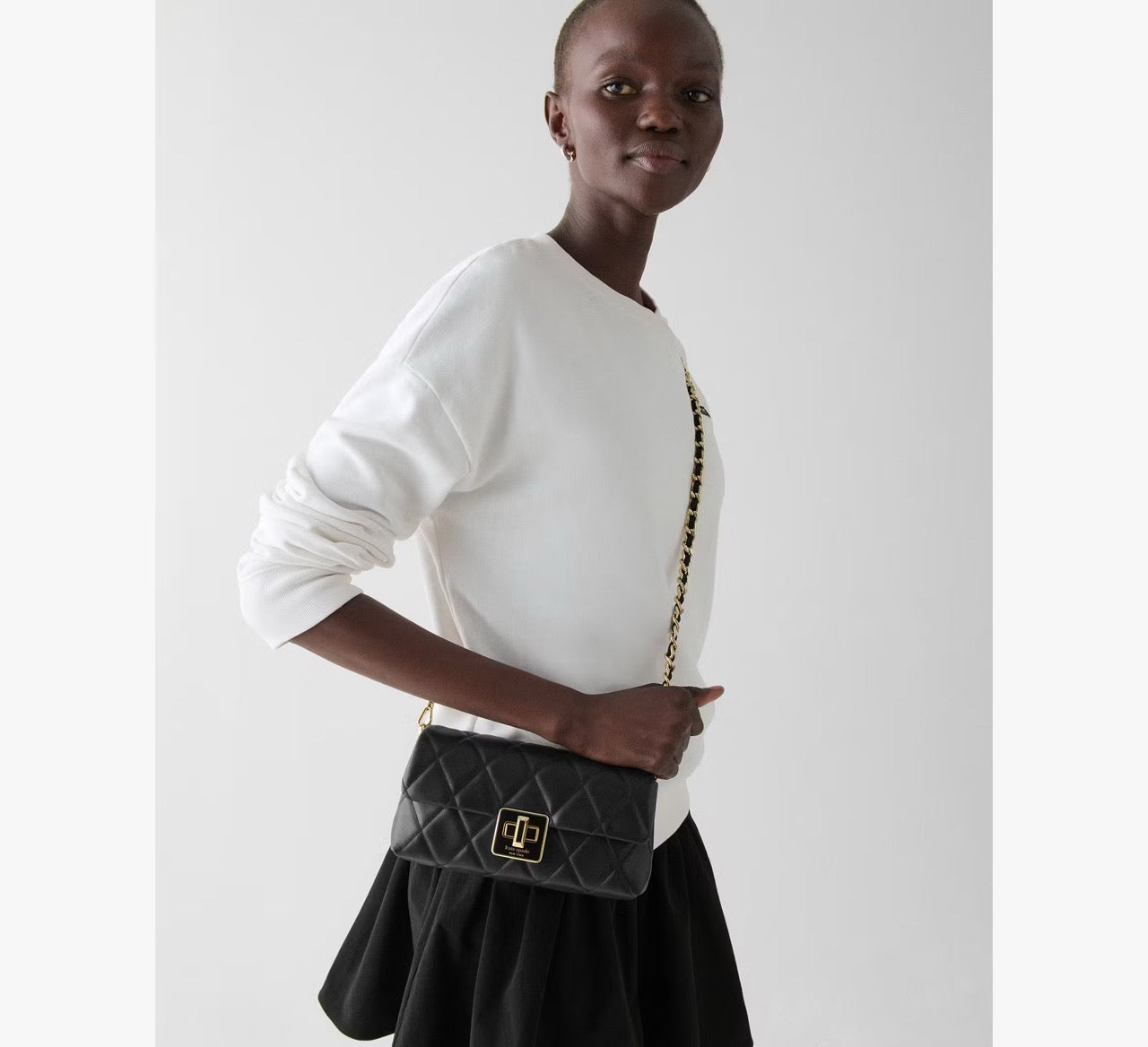 [INCOMING ETA 30 DAYS] Kate Spade Carey Quilted Mini Crossbody in Black (KM531)