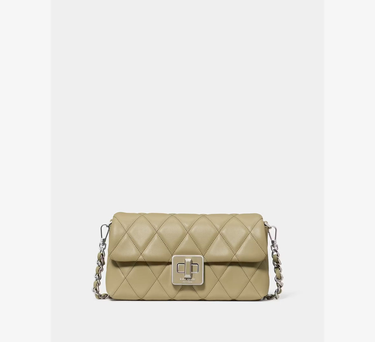 [READY STOCK MY] Kate Spade Carey Quilted Mini Crossbody in Elm (KM531)