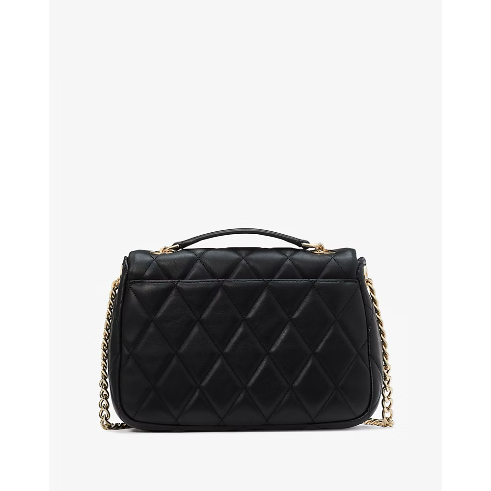 [INCOMING ETA END NOV 2024] Kate Spade Carey Quilted Small Flap Crossbody in Black (KJ949)