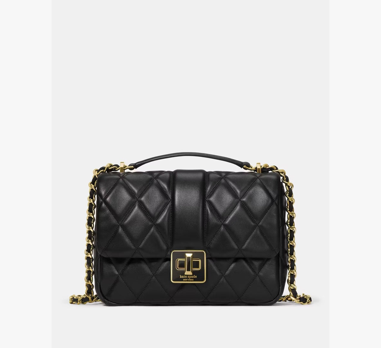 [INCOMING ETA 30 DAYS] Kate Spade Carey Quilted Small Flap Crossbody in Black (KM708)