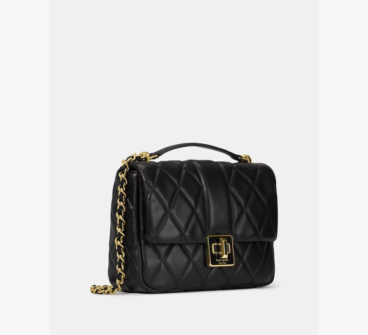 [INCOMING ETA 30 DAYS] Kate Spade Carey Quilted Small Flap Crossbody in Black (KM708)
