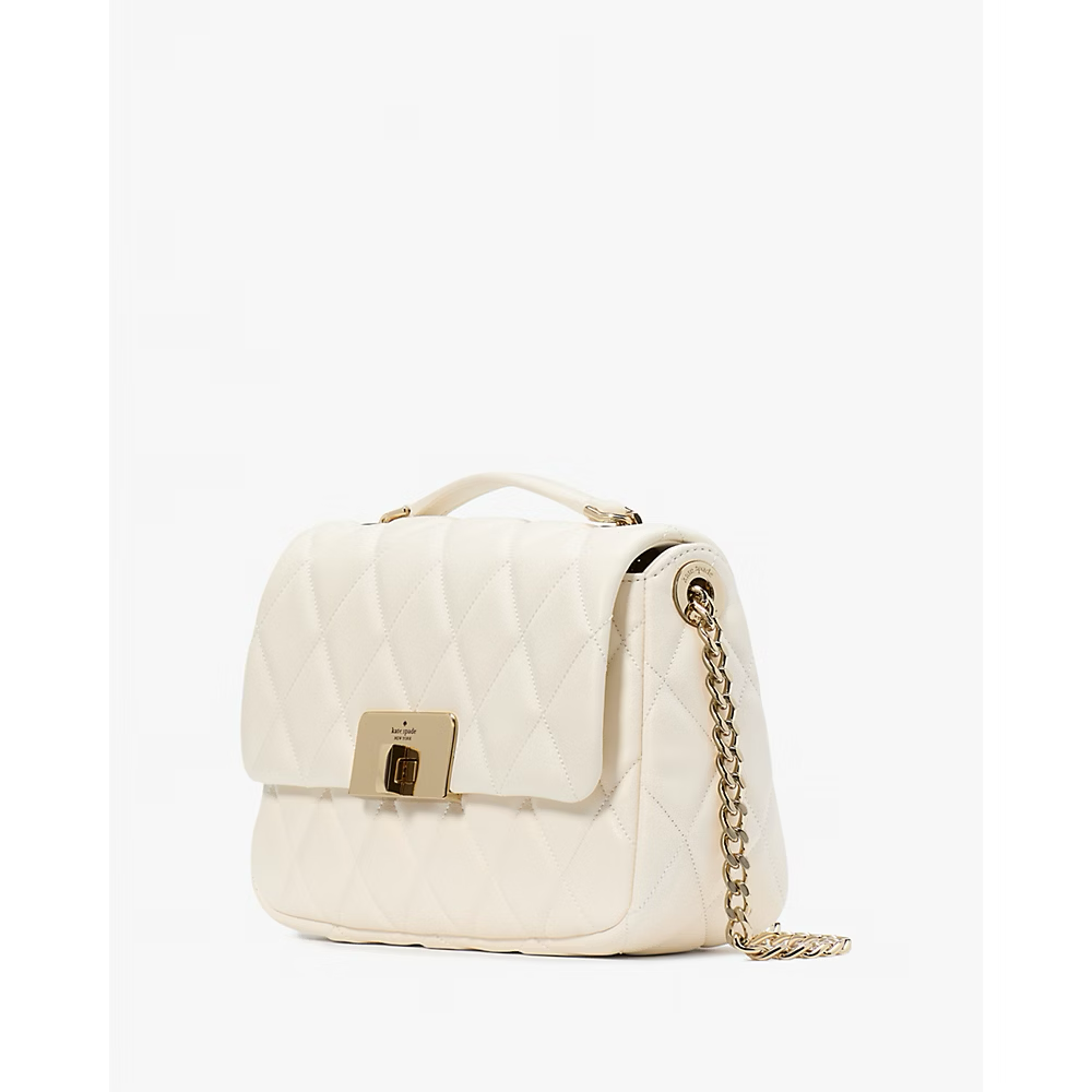 Kate Spade Carey Quilted Small Flap Crossbody in Meringue (KJ949)