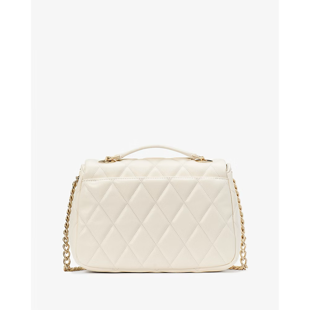 Kate Spade Carey Quilted Small Flap Crossbody in Meringue (KJ949)