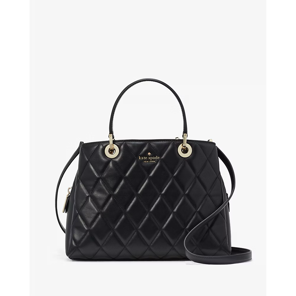 Kate Spade Carey Quilted Sullivan Satchel in Black (KH227)