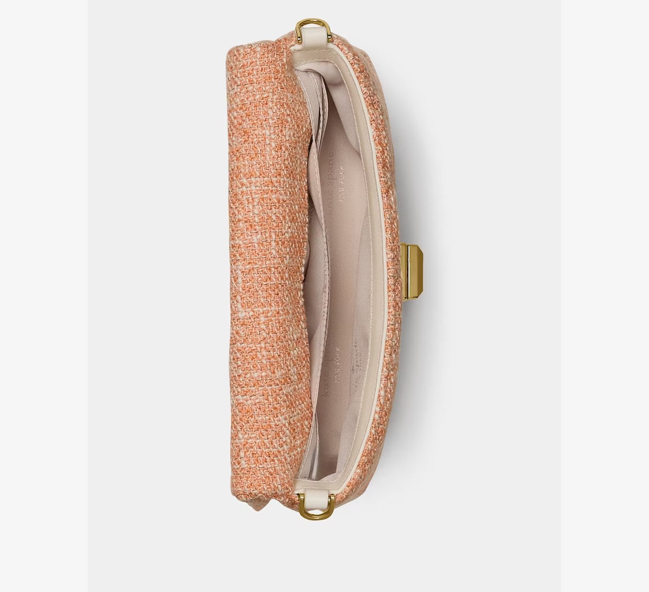 [INCOMING ETA 30 DAYS] Kate Spade Carey Tweed Wallet On Chain in Orange Jasper (KN711)