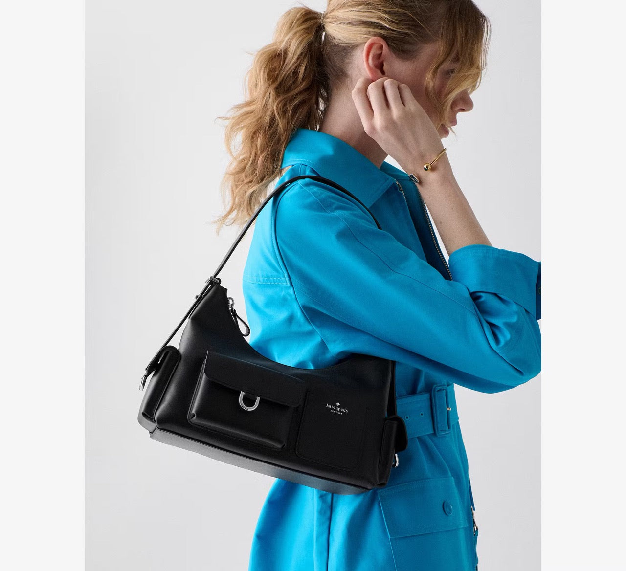 [WEB EXCLUSIVE][READY STOCK MY] Kate Spade Cargo Shoulder Bag in Black (KN665)