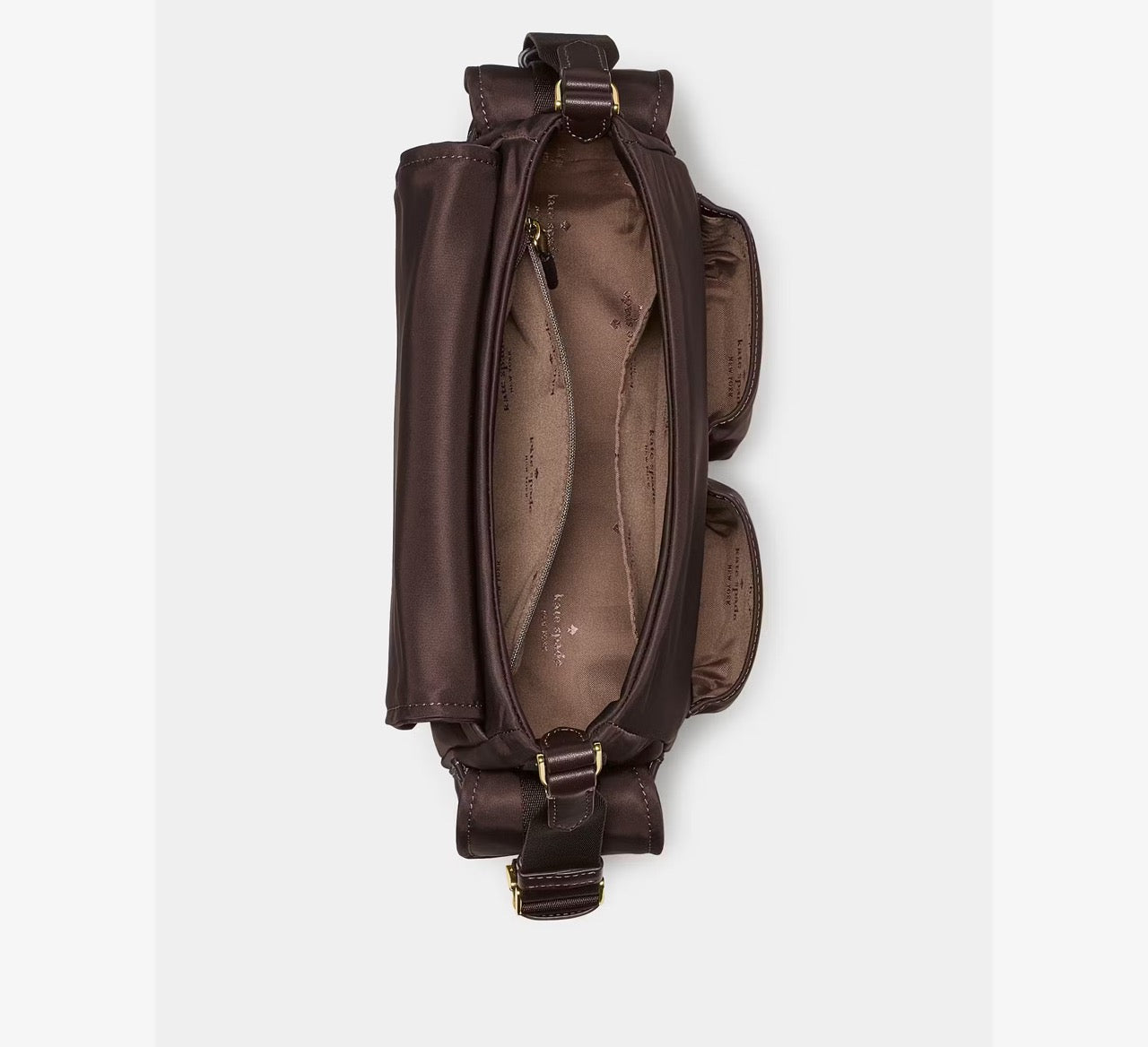 [READY STOCK MY] Kate Spade Carter Ksnyl Cargo Messenger Bag in Hot Fudge (KN672)