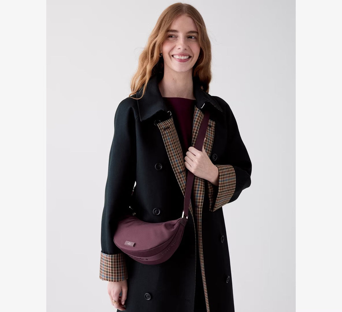 [WEB EXCLUSIVE][READY STOCK MY] Kate Spade Carter Mini Sling Crossbody Bag in Deep Cherry (KP130)