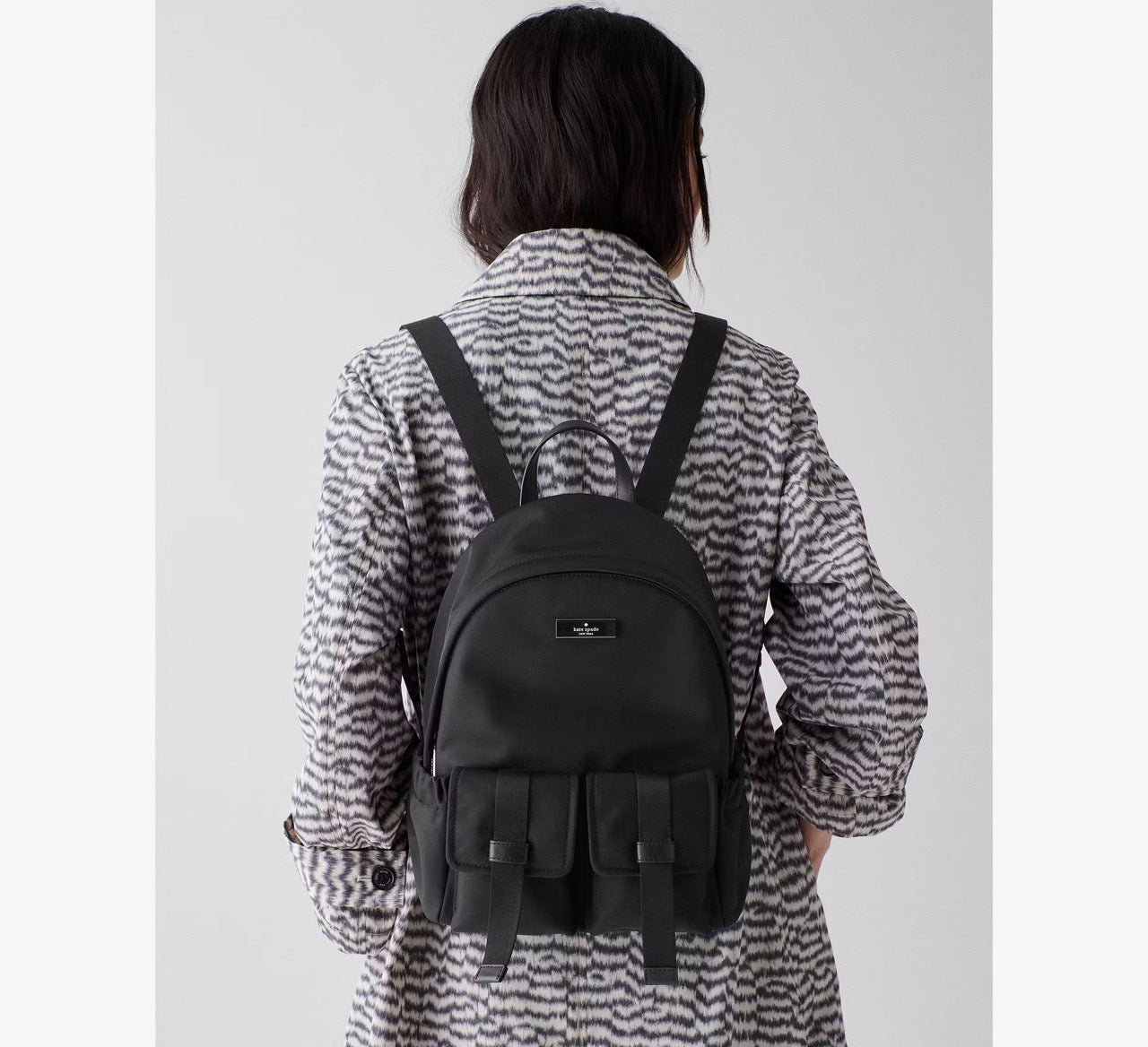 [WEB EXCLUSIVE][READY STOCK MY] Kate Spade Carter Nylon Cargo Backpack in Black (KN671)
