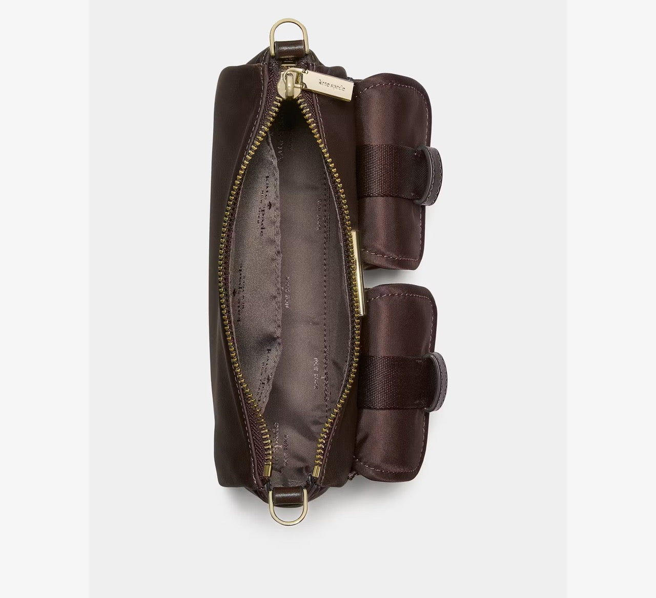 [READY STOCK MY[ Kate Spade Carter Nylon Cargo Crossbody Bag in Hot Fudge (KN673)