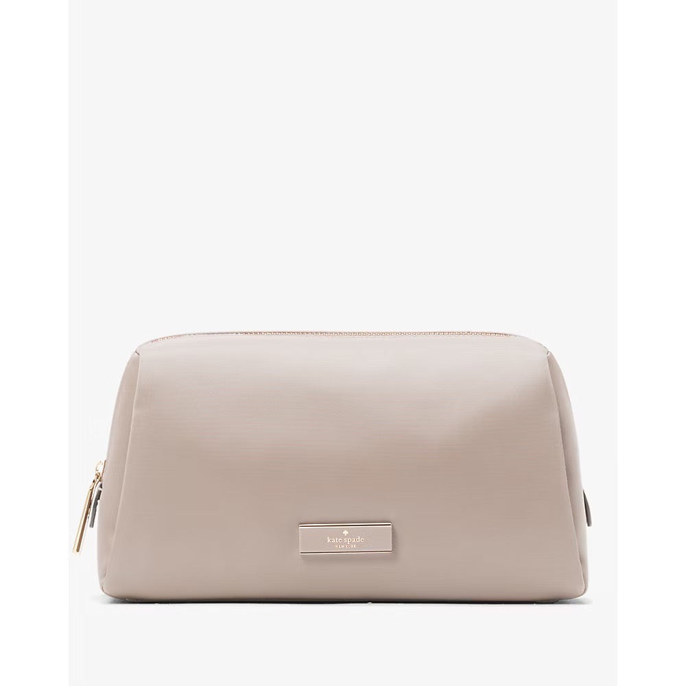 [READY STOCK MY] Kate Spade Nylon Pouch in Cozy Grey (875)