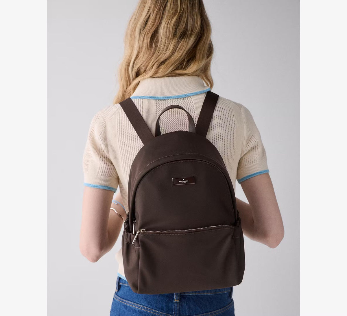 [WEB EXCLUSIVE][READY STOCK MY] Kate Spade Carter Nylon Dome Backpack in Hot Fudge (KP110)