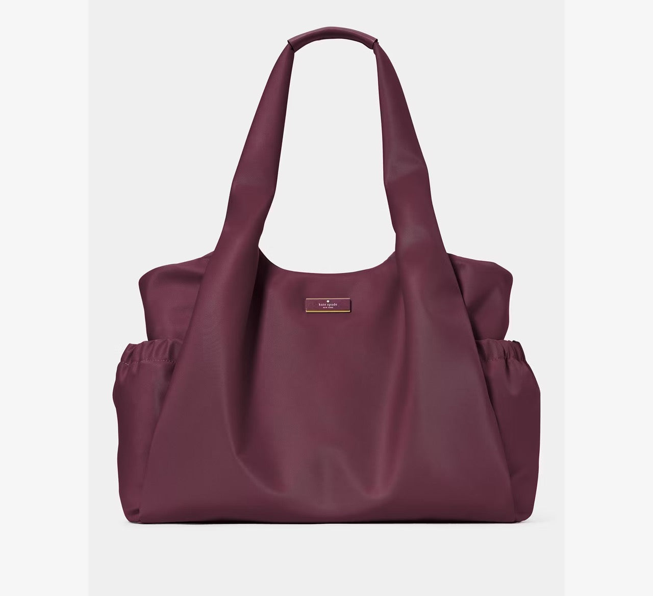 [WEB EXCLUSIVE][INCOMING ETA 30 DAYS] Kate Spade Carter Nylon Large Baby Bag in Deep Cherry (KL960)