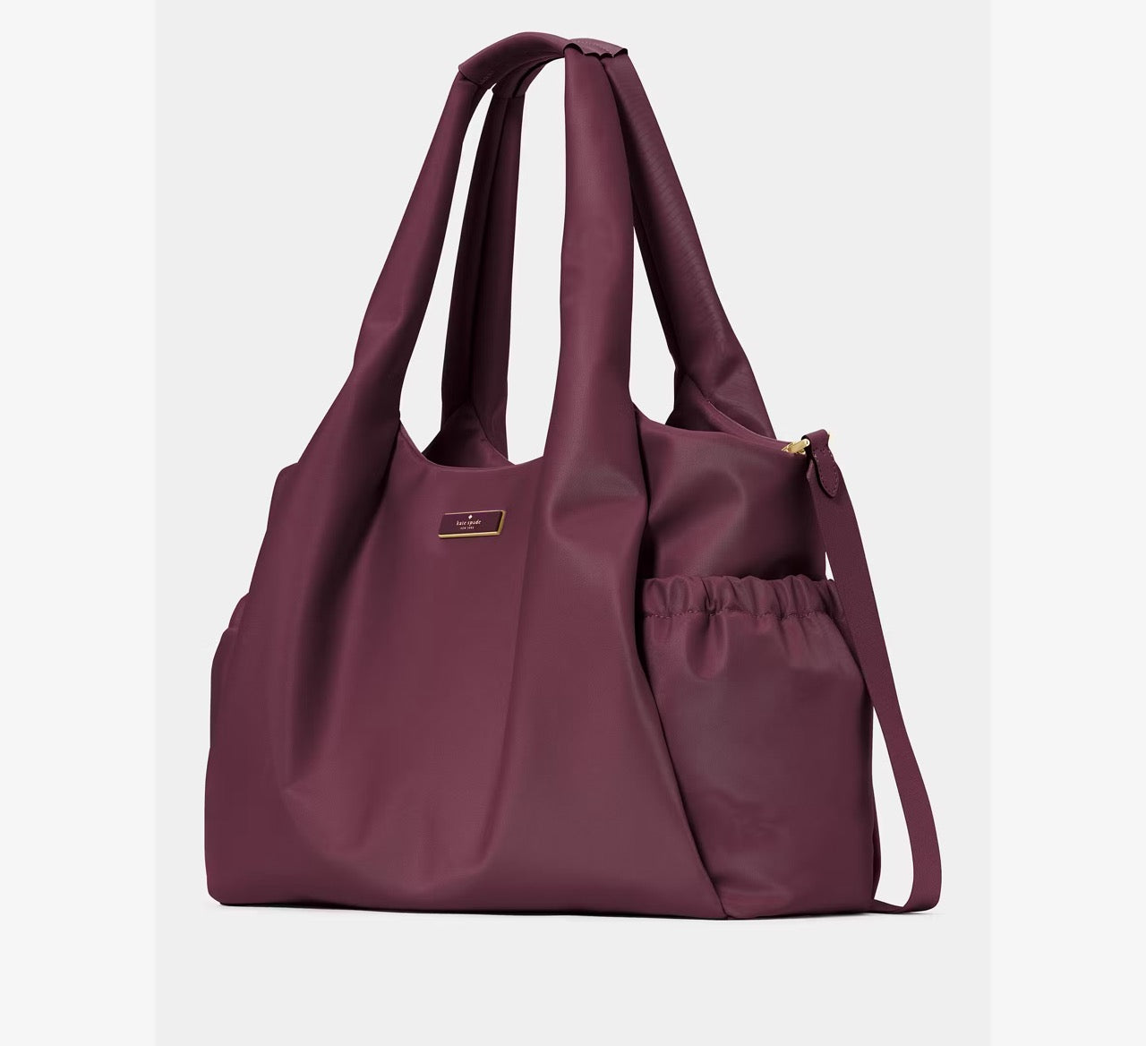 [WEB EXCLUSIVE][INCOMING ETA 30 DAYS] Kate Spade Carter Nylon Large Baby Bag in Deep Cherry (KL960)