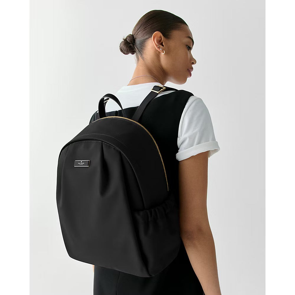 [READY STOCK MY] Kate Spade Carter Nylon Large Backpack in Black (KL962)