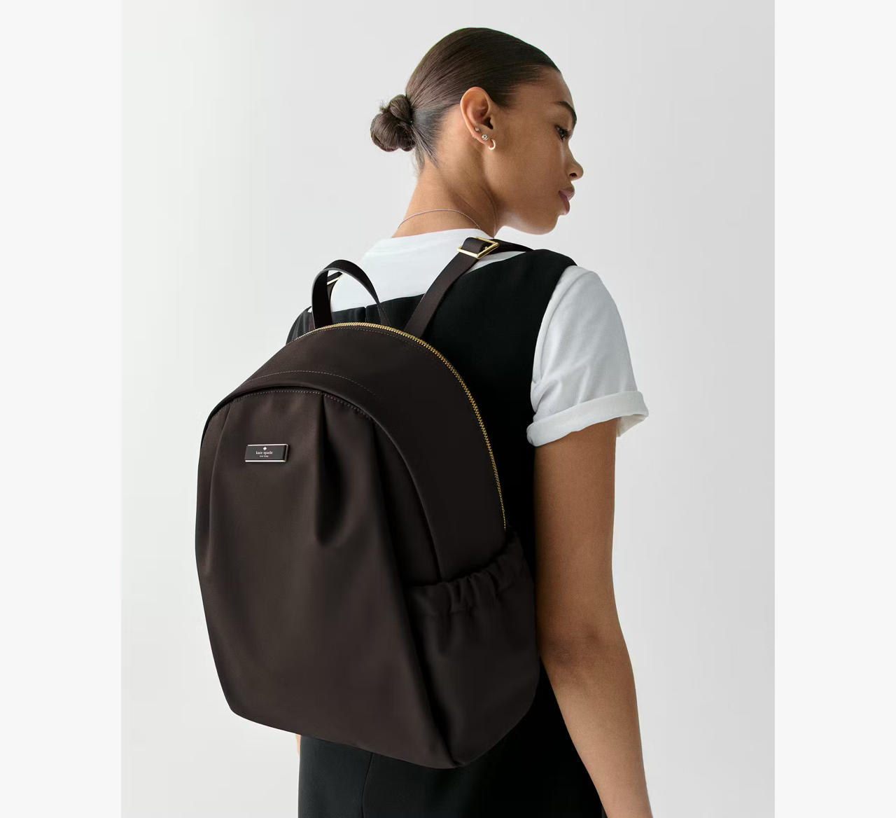 [INCOMING ETA 30 DAYS] Kate Spade Carter Nylon Large Backpack in Hot Fudge (KL962)