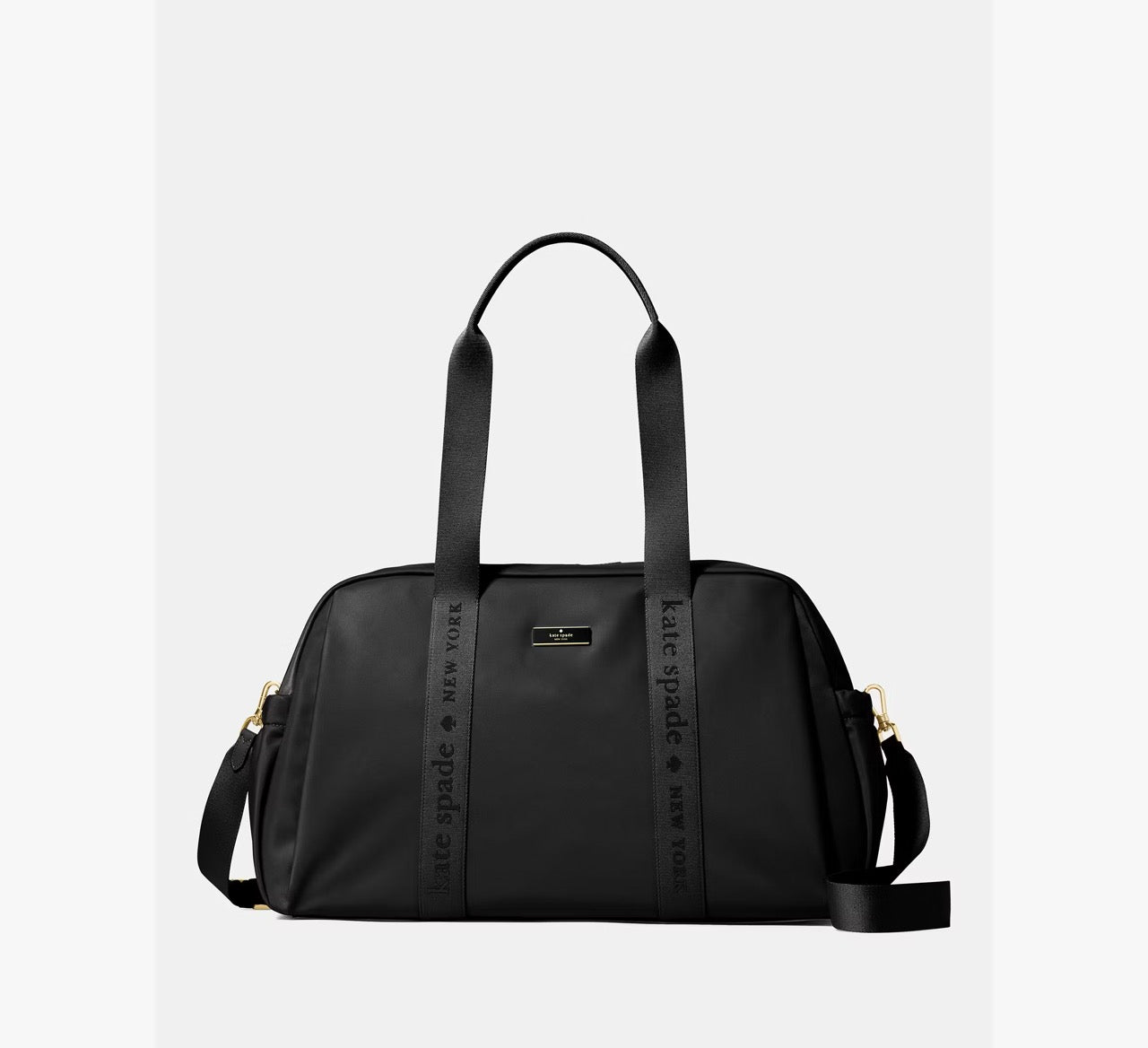 [READY STOCK MY] Kate Spade Carter Nylon Large Weekender in Black (KL968)