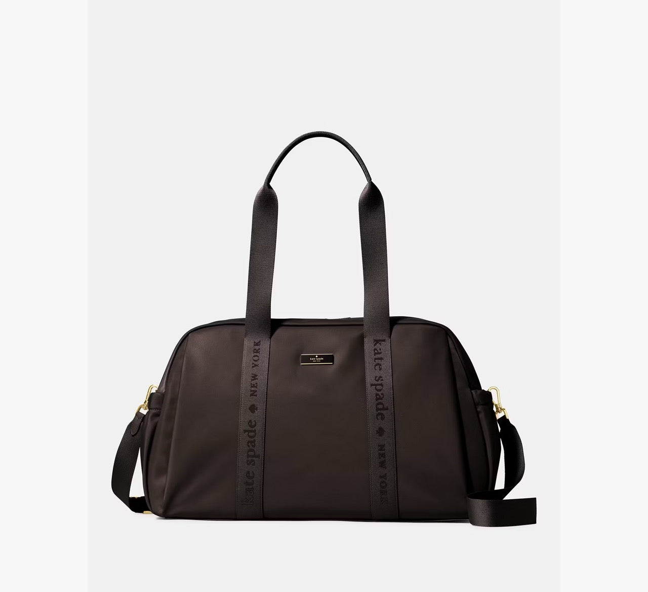 [READY STOCK MY] Kate Spade Carter Nylon Large Weekender in Hot Fudge (KL968)