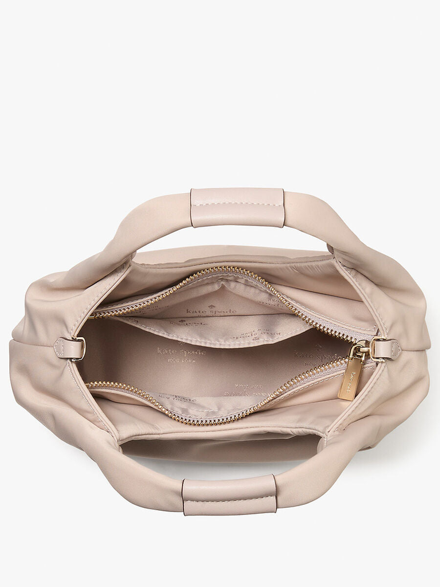 [INCOMING ETA 30 DAYS] Kate Spade Carter Nylon Small Pleated Crossbody in Cozy Grey (KL965)