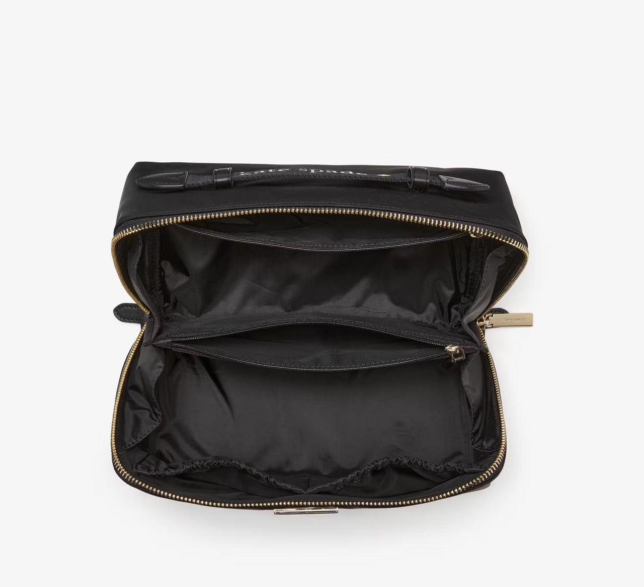 [READY STOCK MY] Kate Spade Carter Nylon Travel Cosmetic Pouch in Black (KL877)