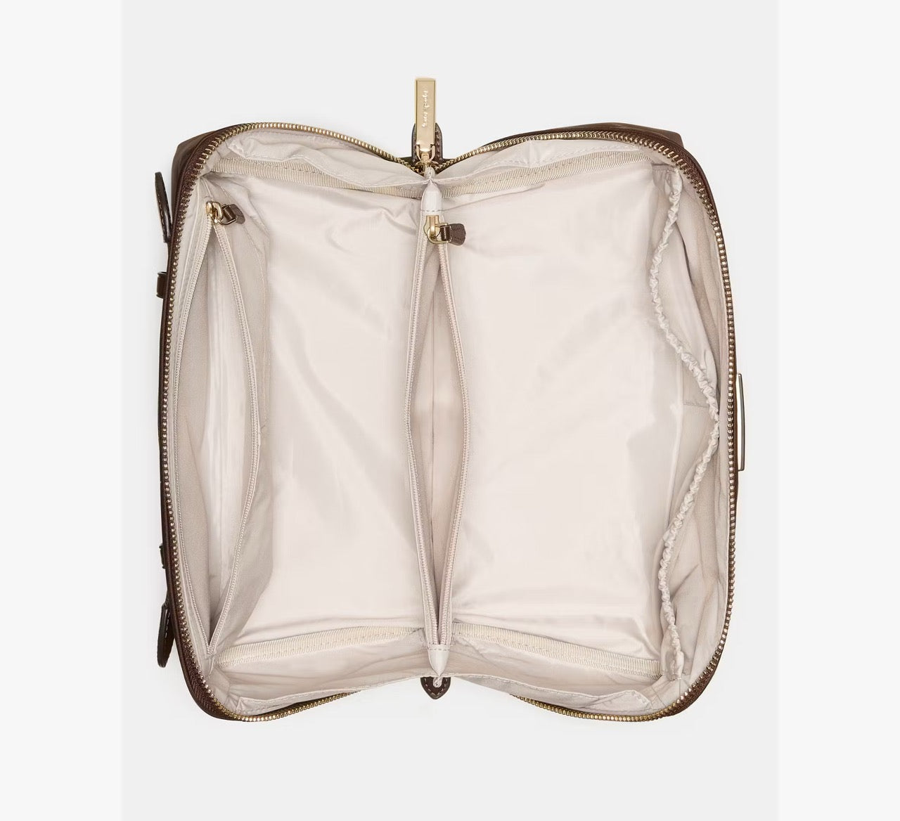 [READY STOCK MY] Kate Spade Carter Nylon Travel Cosmetic Pouch in Hot Fudge (KL877)