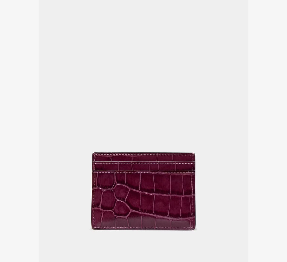 [INCOMING ETA 30 DAYS] Kate Spade Croc Embossed Small Slim Card Holder in Deep Cherry (KP336)