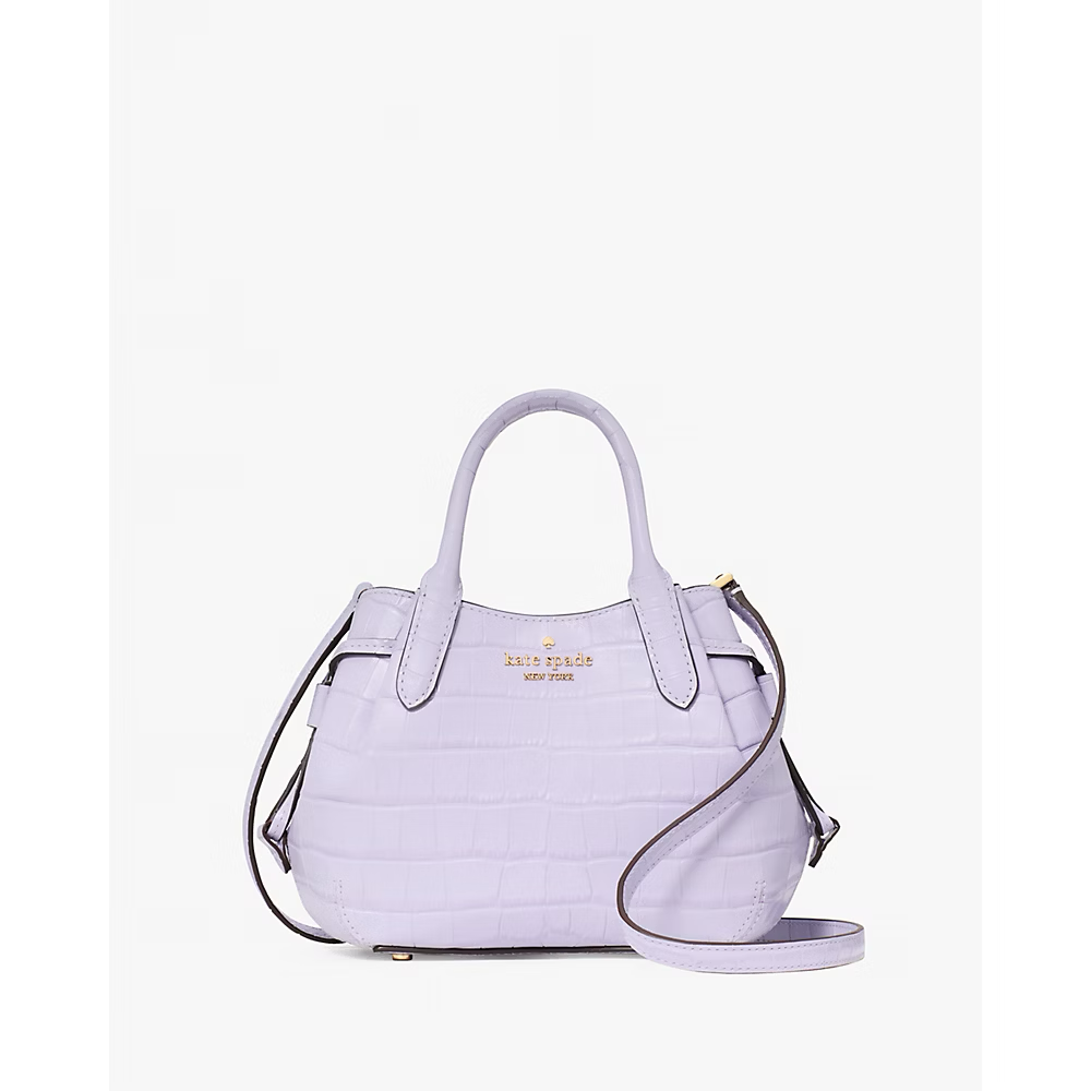 [INCOMING ETA 30 DAYS] Kate Spade Dumpling Croc Embossed Mini Satchel In Lavender Cream (KI860)