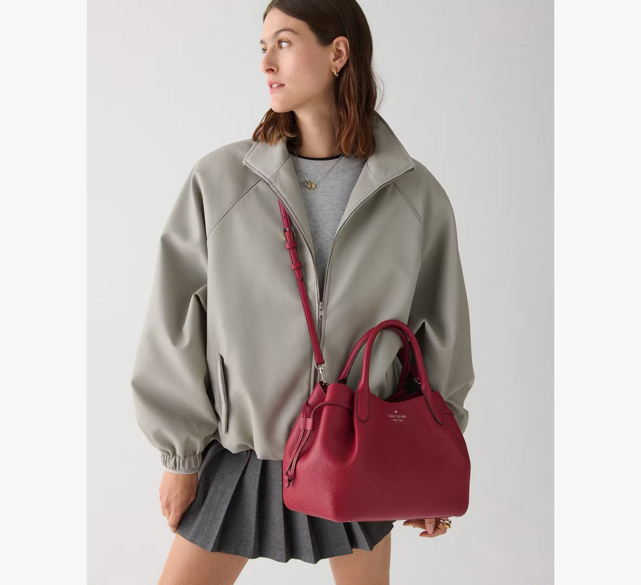 [INCOMING ETA 30 DAYS] Kate Spade Dumpling Large Satchel in Red Jam (K8134)