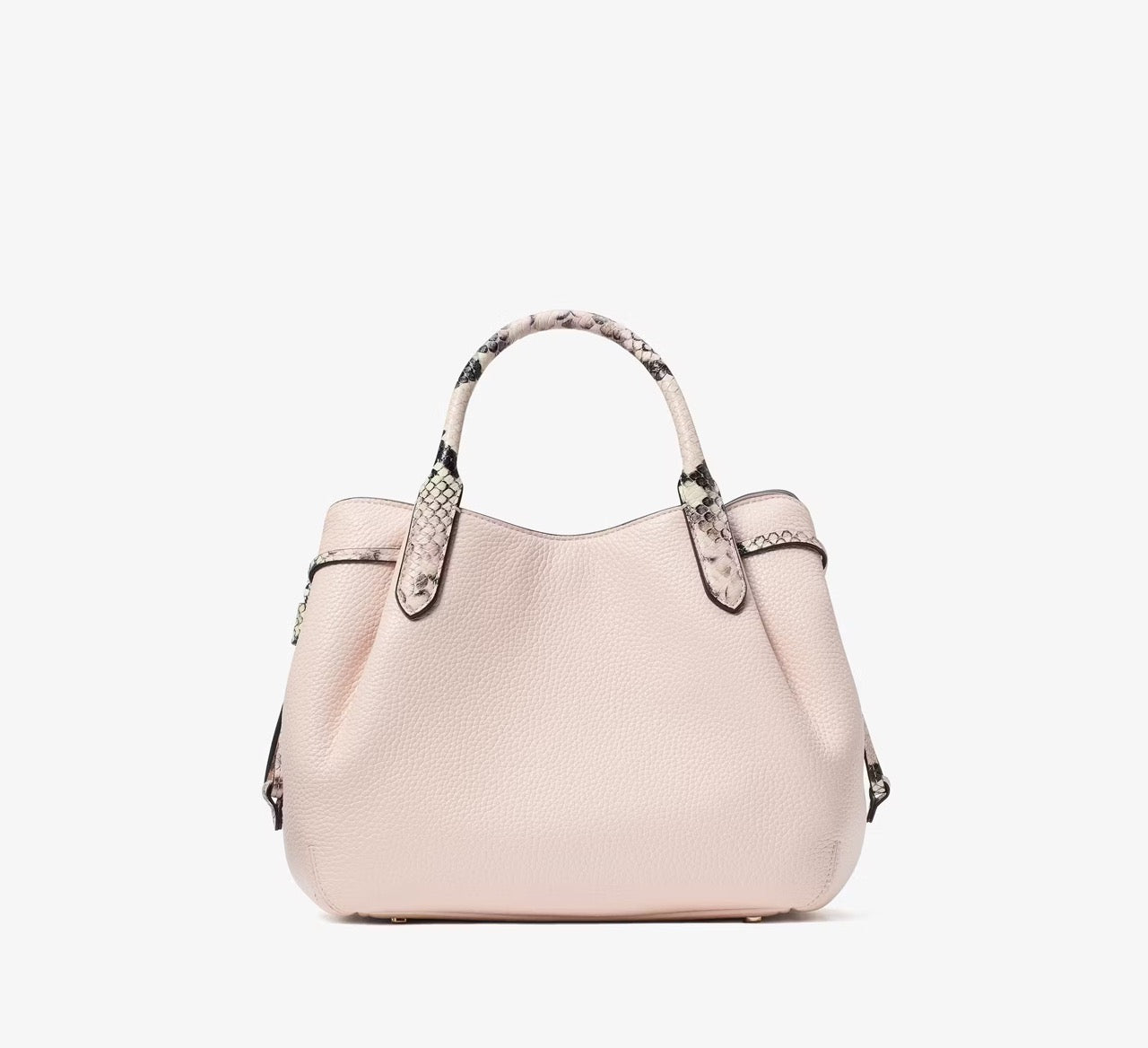 [READY STOCK MY] Kate Spade Dumpling Snake Embossed Small Satchel in Shimmer Pink (KK095)