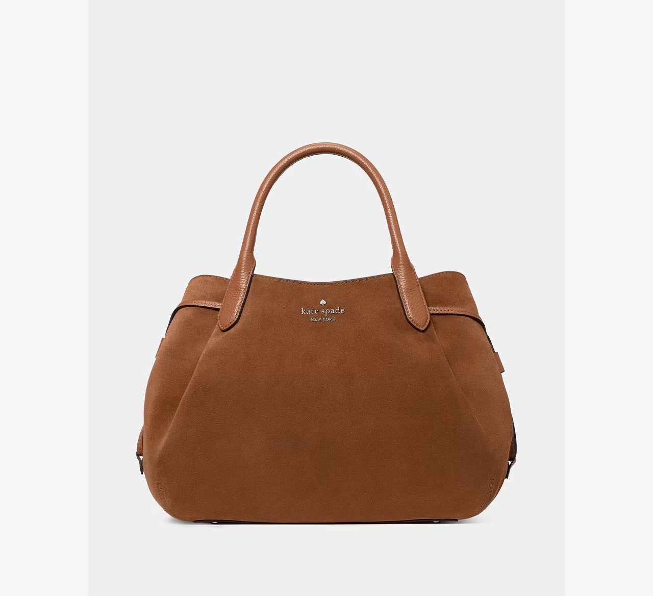 [READY STOCK MY] Kate Spade Dumpling Suede Large Satchel in Warm Ginger (KP030)