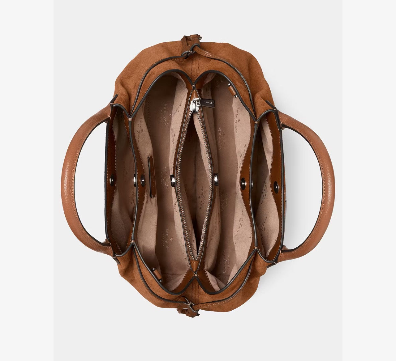 [READY STOCK MY] Kate Spade Dumpling Suede Large Satchel in Warm Ginger (KP030)
